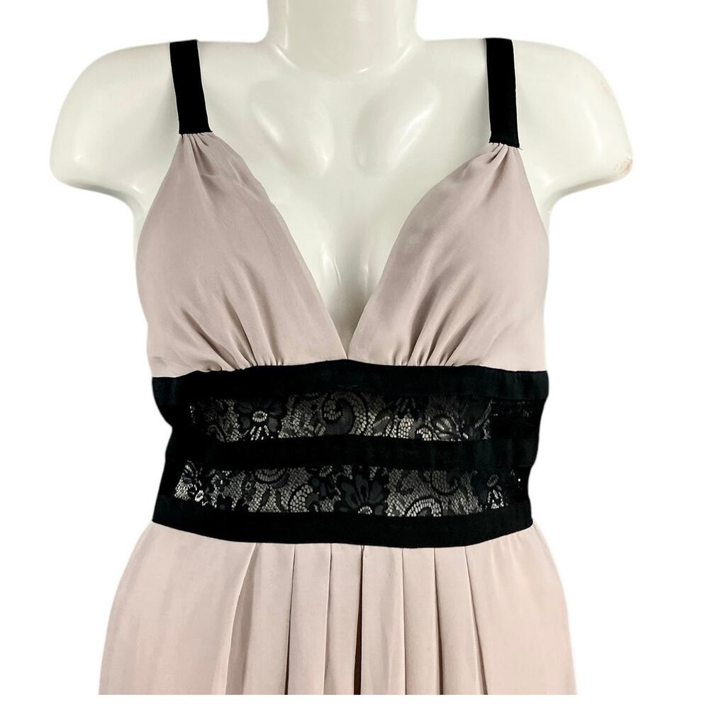 Jealous Tomato Women's Black/Tan Sweetheart Lace Back Lined Hi/Low Dress S - Picture 5 of 9